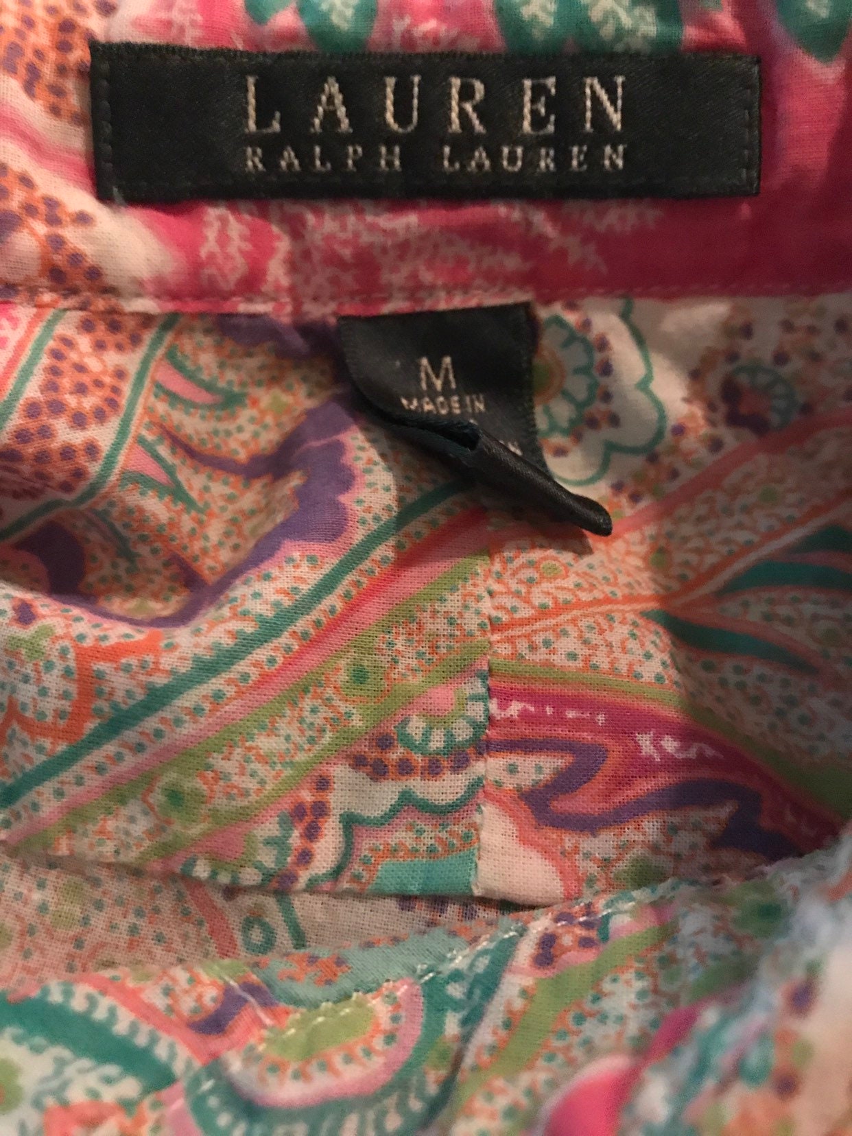 Vintage Ralph Lauren Button Down Shirt. Paisley Ralph Lauren Shirt ...