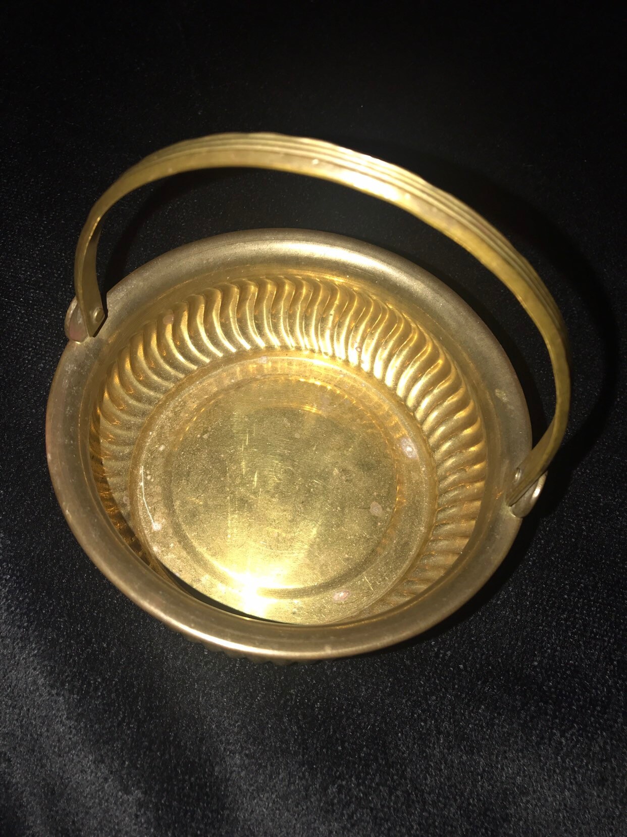 Vintage Brass. Vintage Brass Basket. Vintage Little Brass Basket. Brass