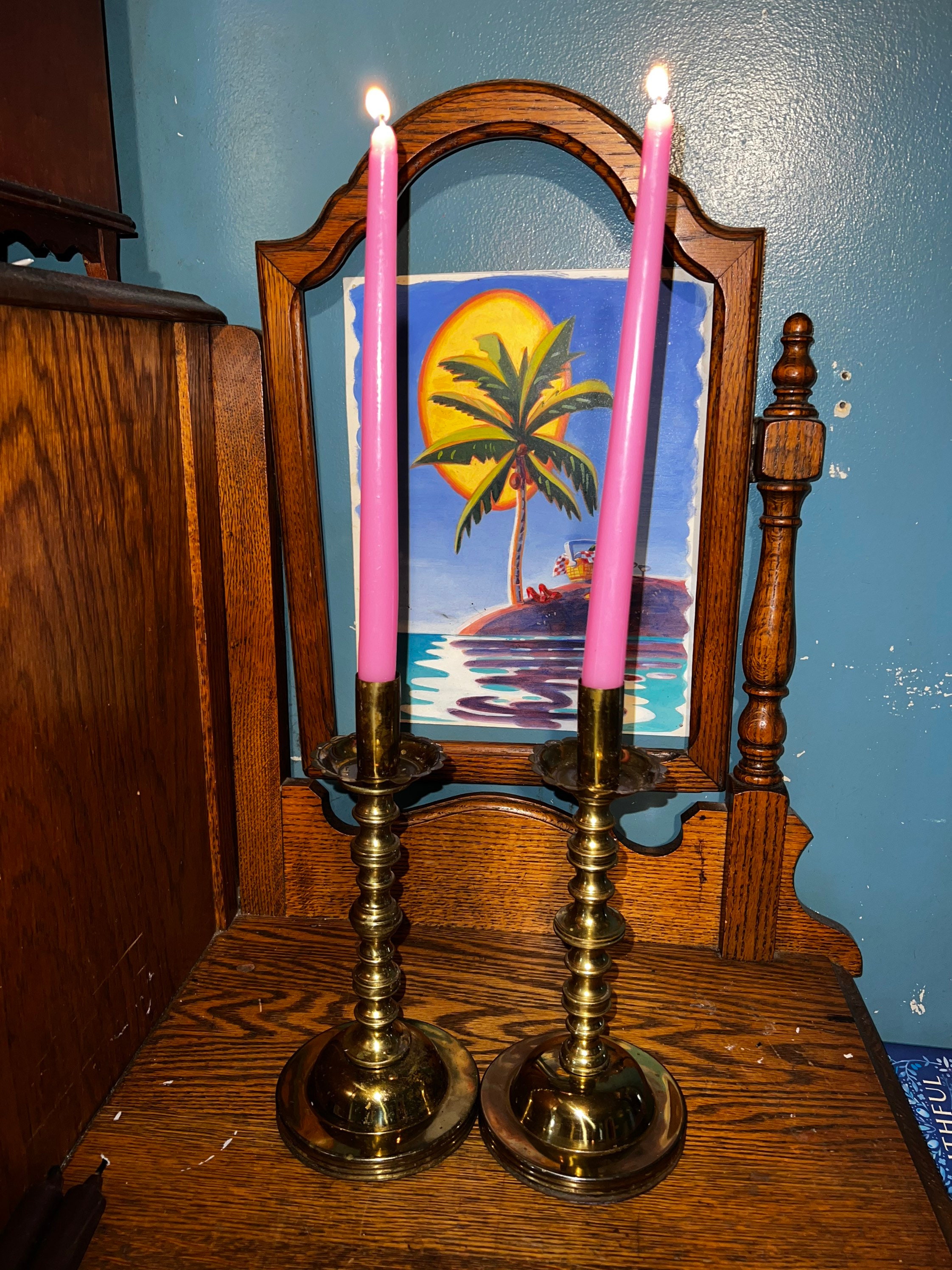 Vintage Brass Candlesticks. Nice Brass Candlesticks. Brass