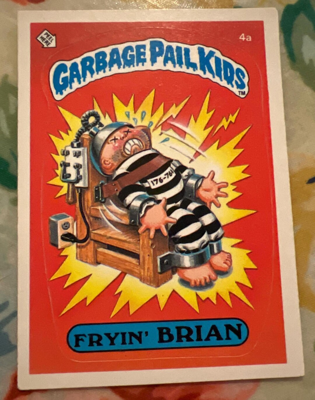 1985 Garbage Pail Kids Cards, Fryin Brian, Card 4a, GPK