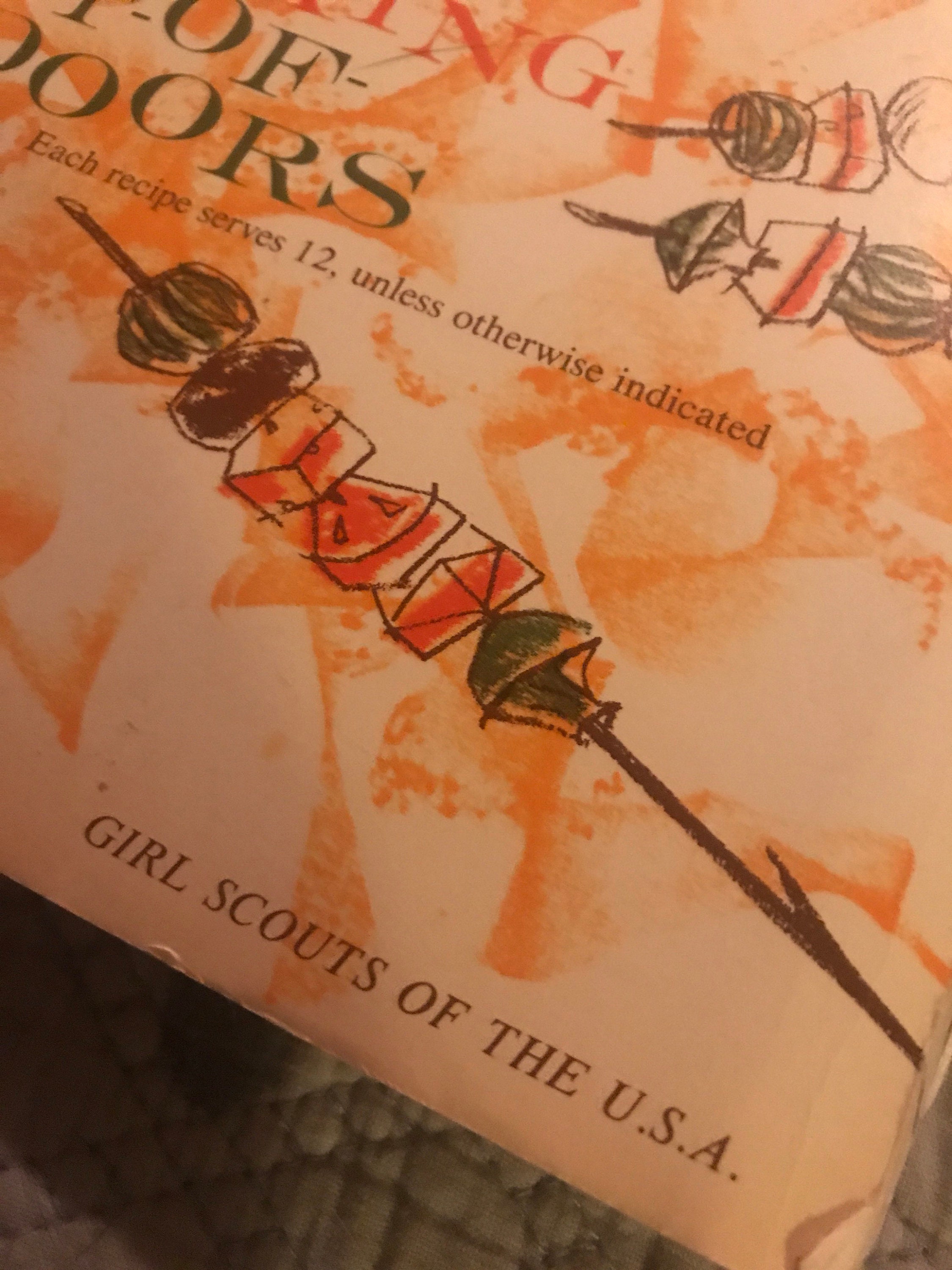 Vintage Cookbook. Girl Scouts Cookbook. Out Od Doors Cookbook. Girl