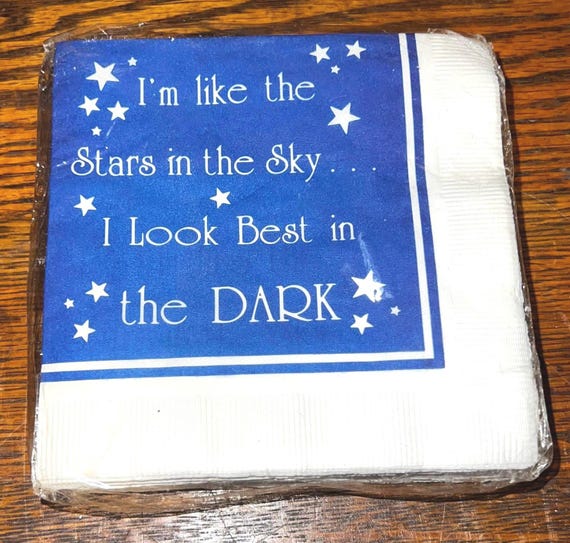 Vintage 1980’s NIP Paper Cocktail Napkins, Funny Barware