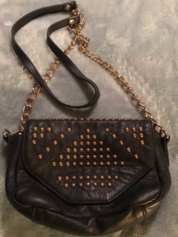 Vintage Pietro Alessandro Black and Gold Mini Purse