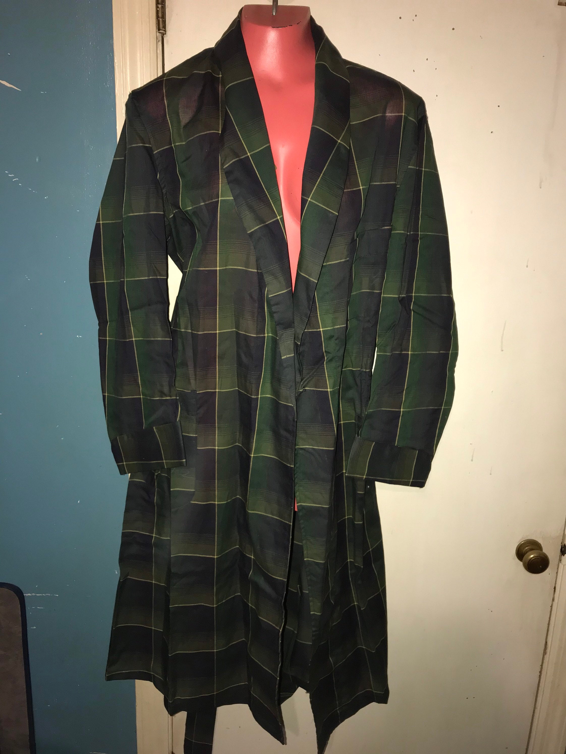 Vintage Men’s NOS Regal Robe. 1950’s NWT Green and Blue Robe. Men’s Smoking Jacket, Loungewear