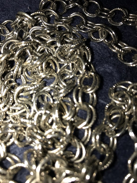 Vintage 1970's Silver Tone Chain Wrap Tassel Necklace - Etsy