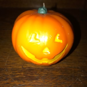 Vintage 1990’s Very Cool Jack O Lantern Candle, Halloween Pumpkin Candle