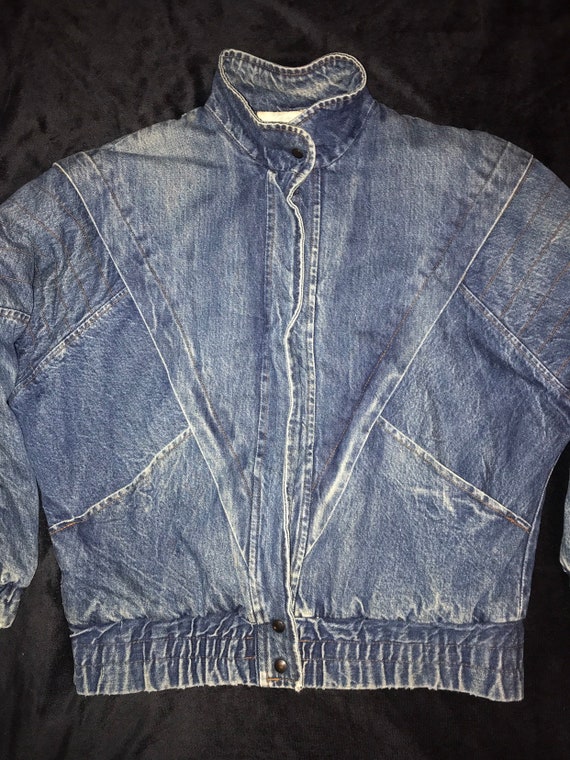 Vintage 1980's Jean Jacket. 80's Lined Jean Jacket