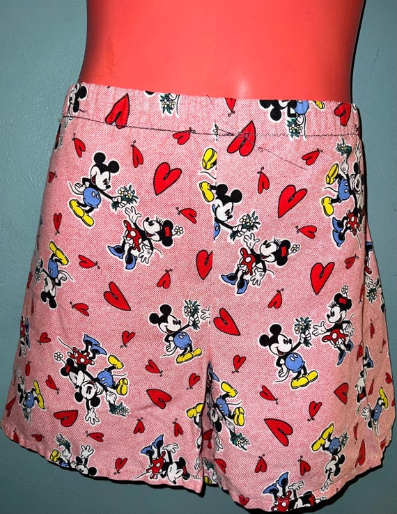 Vintage 1970’s Red Mickey and Minnie Mouse Shorts, True Vintage.