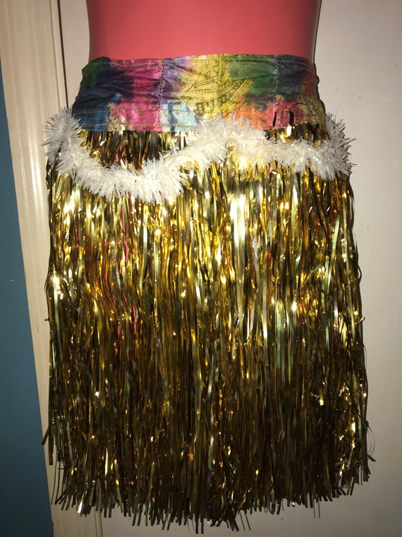 Metallic hula skirt hot sale