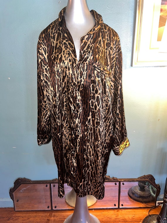 Vintage Plus Size Cheetah Print Nightgown. Animal 