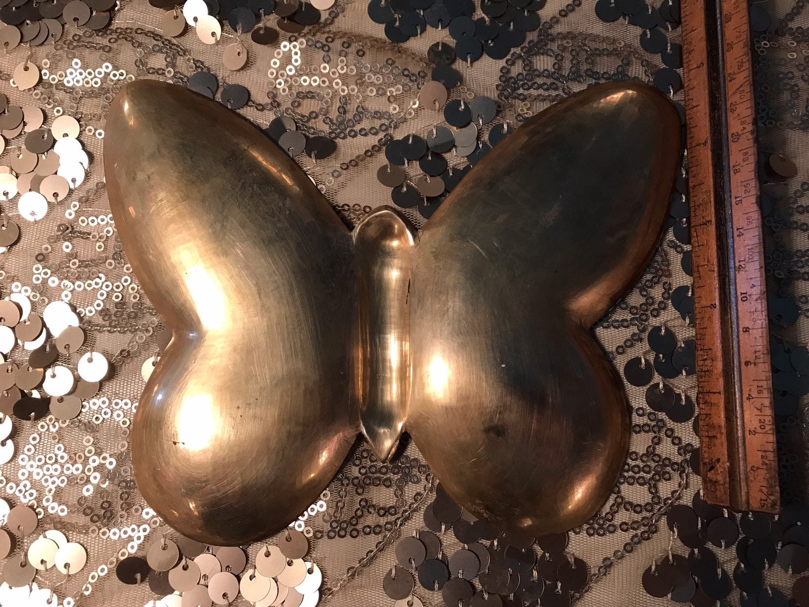 Vintage Brass Butterfly Dish.
