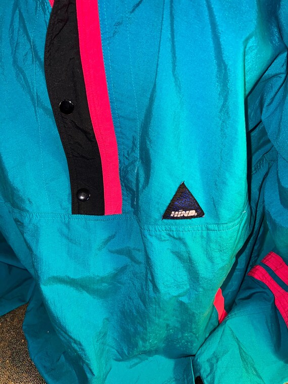 Vintage 1990’s Nylon Pullover Jacket, Colorful, S… - image 3