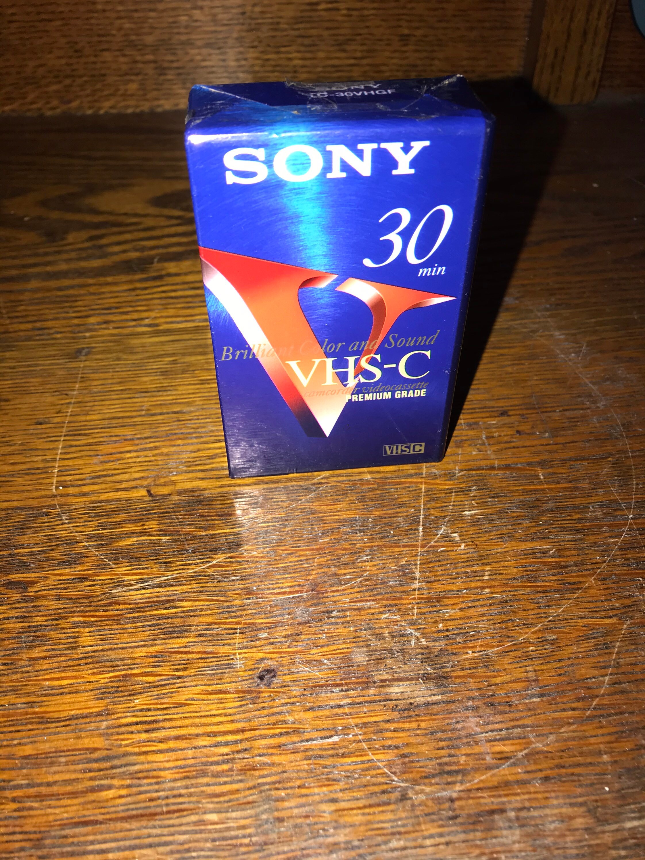 Vintage NIP Sony VHSC 30 Minute. New Vintage Blank VHSC Tape. Sony 30 Minute Recording Tape