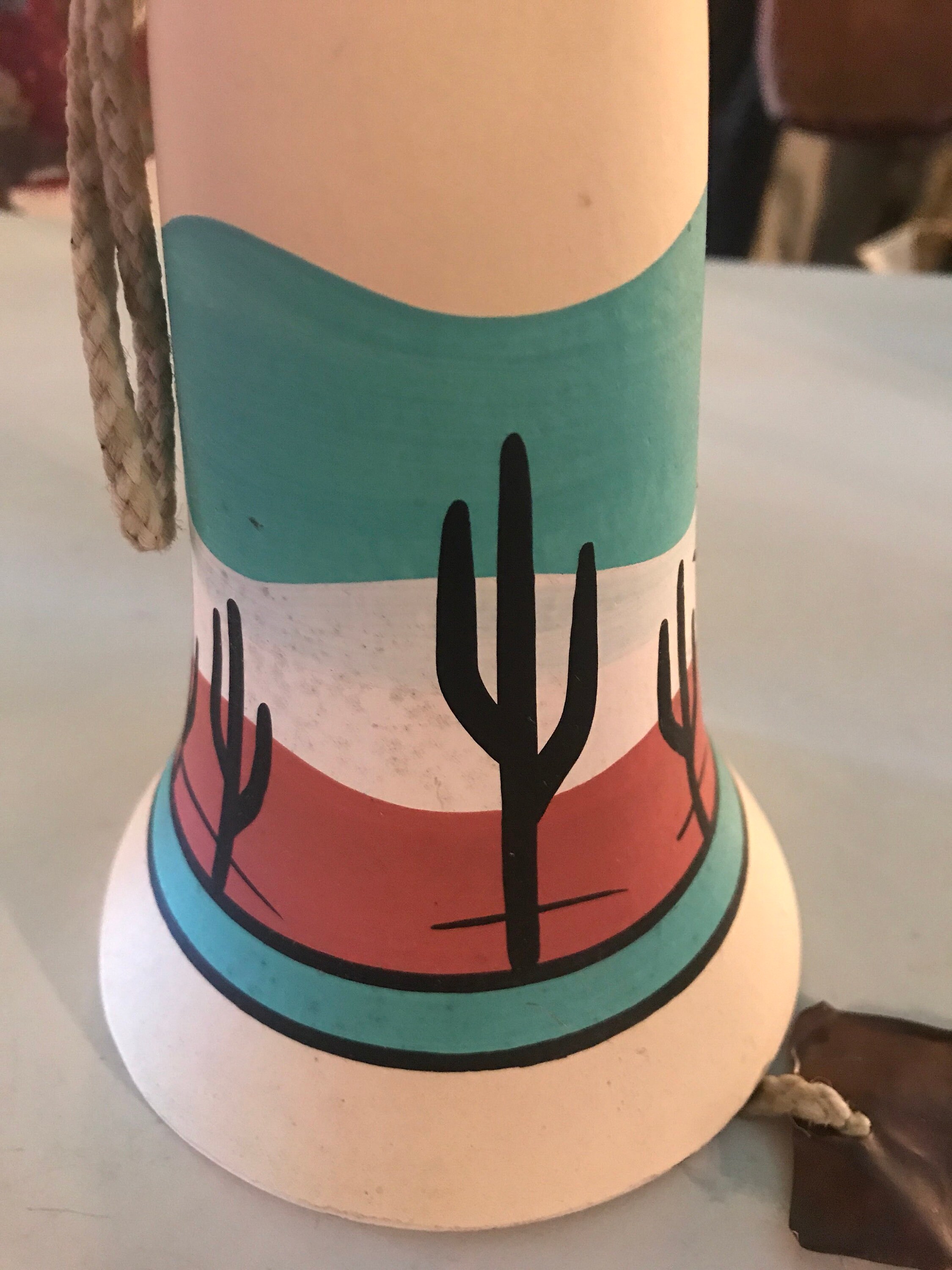 Vintage Midwest Ceramic Bell. Native American Ceramic Bell Windchime