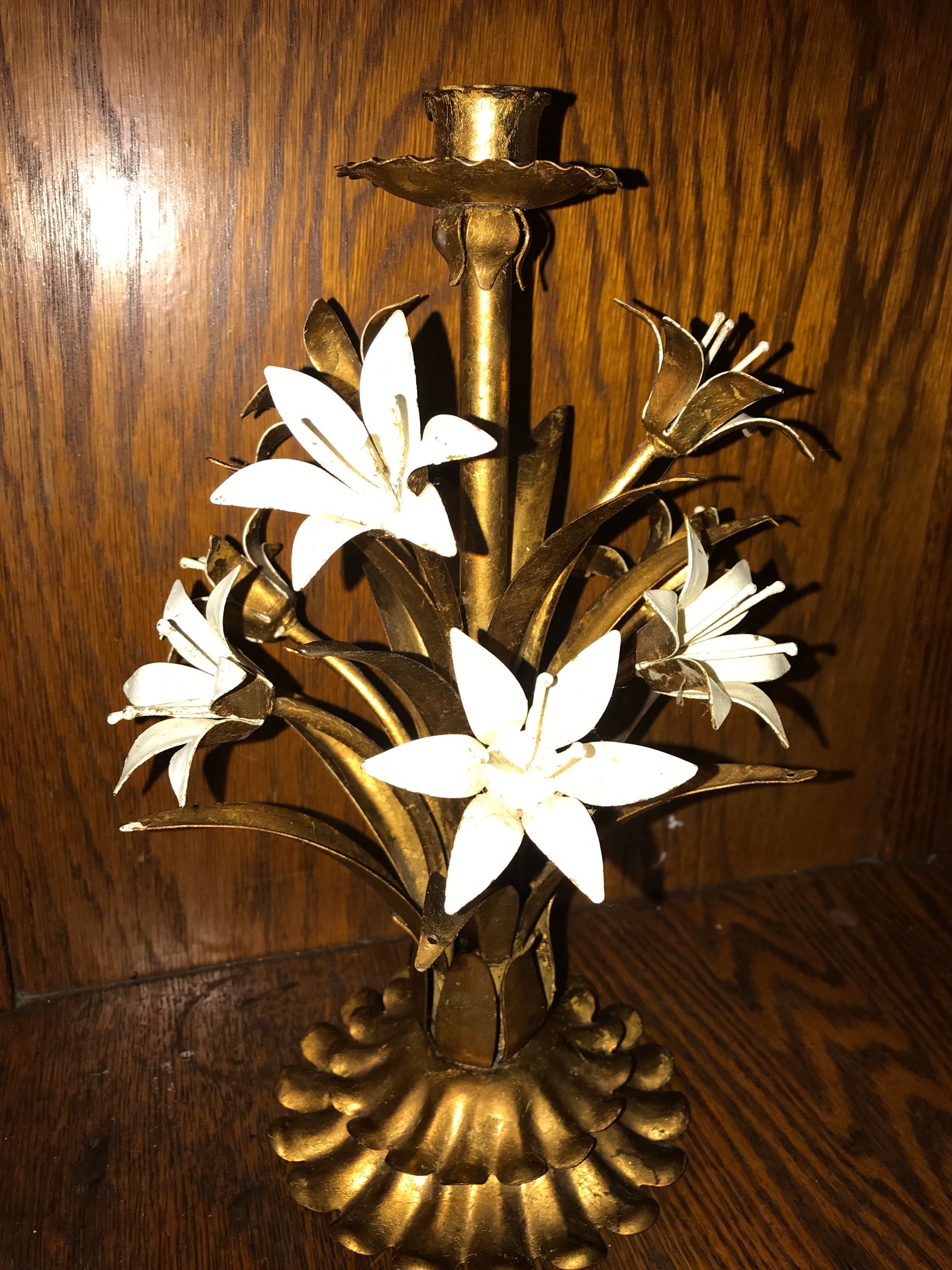 6Pcs French Gold Candlestick Holders Set Fit 3/4" Tall Taper Candle Home Deco