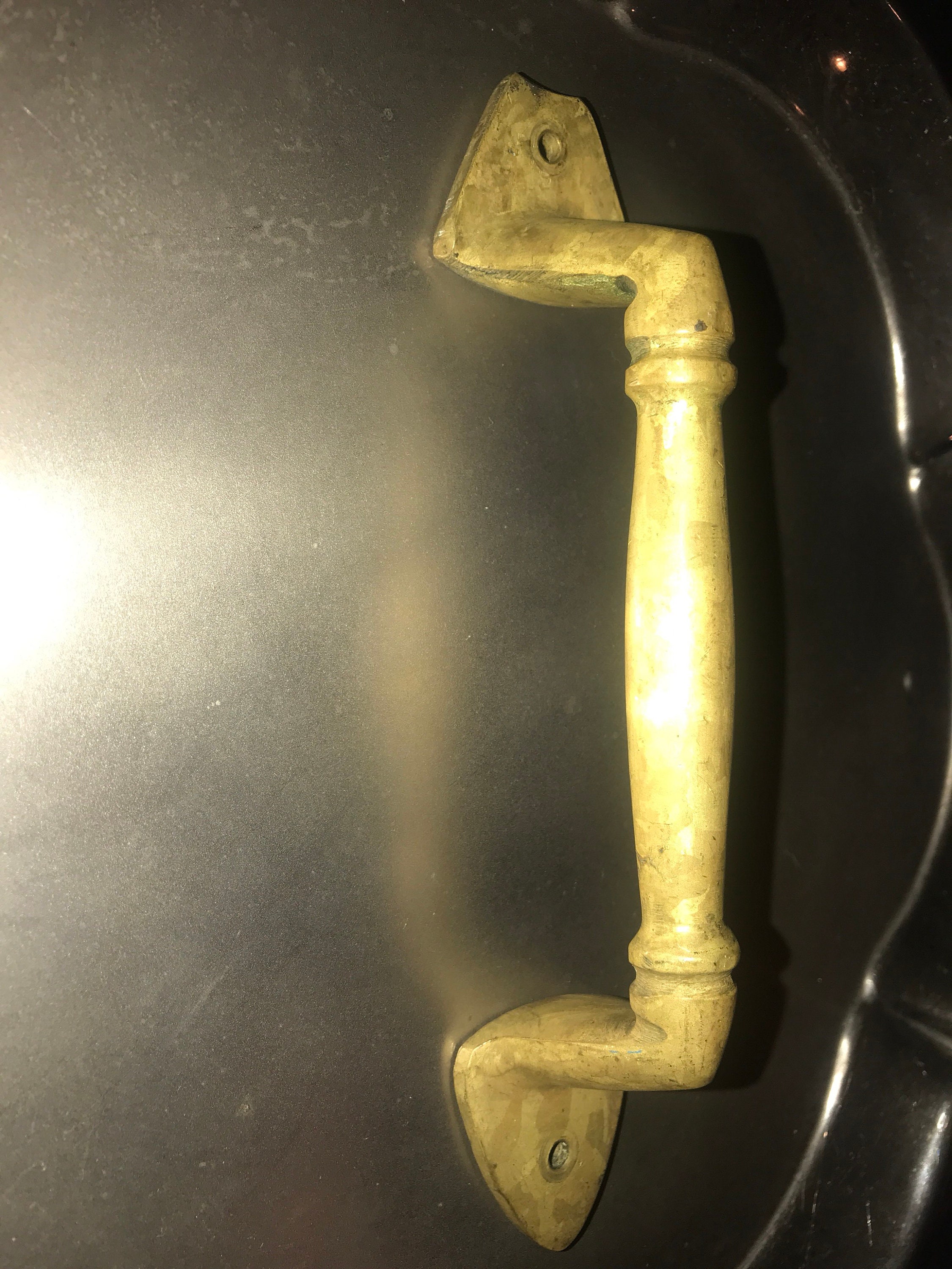 Vintage Solid Brass Door Handle. Brass Door Hanndke. Brass Door Pull