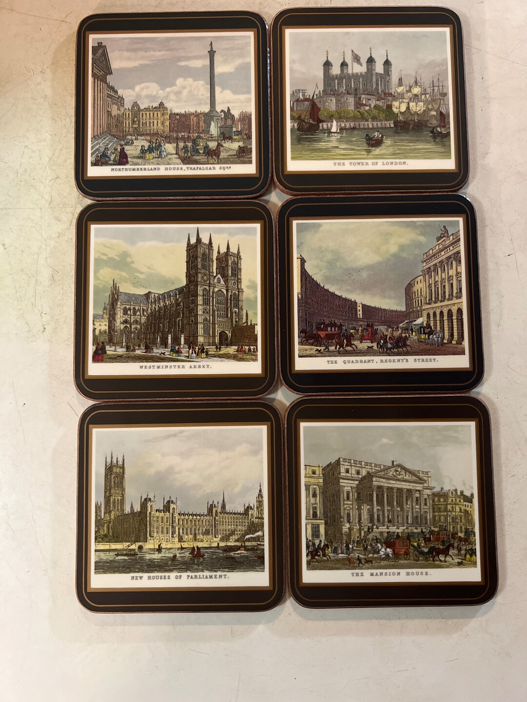 Vintage Pimpernel Coasters. England Coasters. Places in England