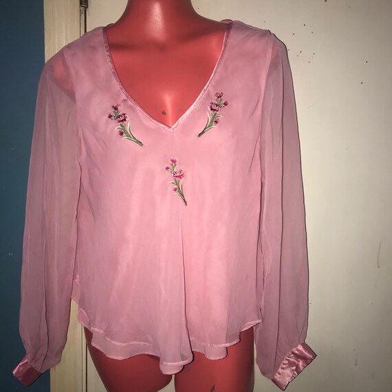 Vintage Victoria's Secret Sheer Shirt. Vintage Gol