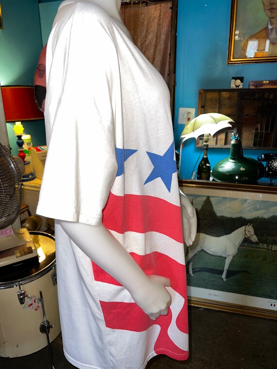 Vintage 1980’s USA Swimsuit Cover Up. Faded USA F… - image 3