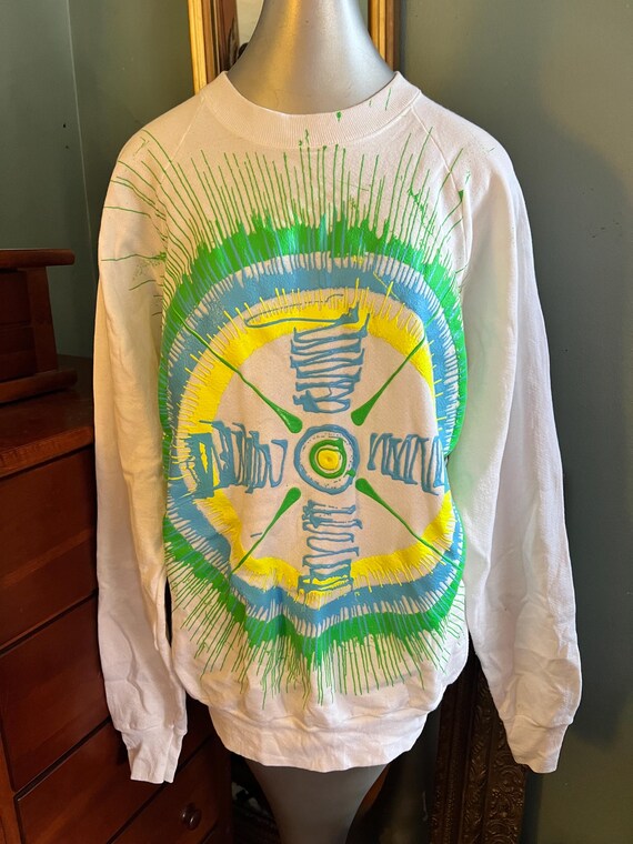 Vintage 1980’s Screen Stars Puffy Paint Sweatshirt, Size XL