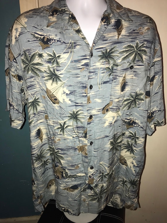 Vintage Hawaiian Shirt. Men's Bugle Boy Hawaiian S