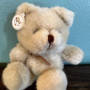 Vintage NWT Russ Berrie Co. Frizzy Bear. Small Teddy Bear