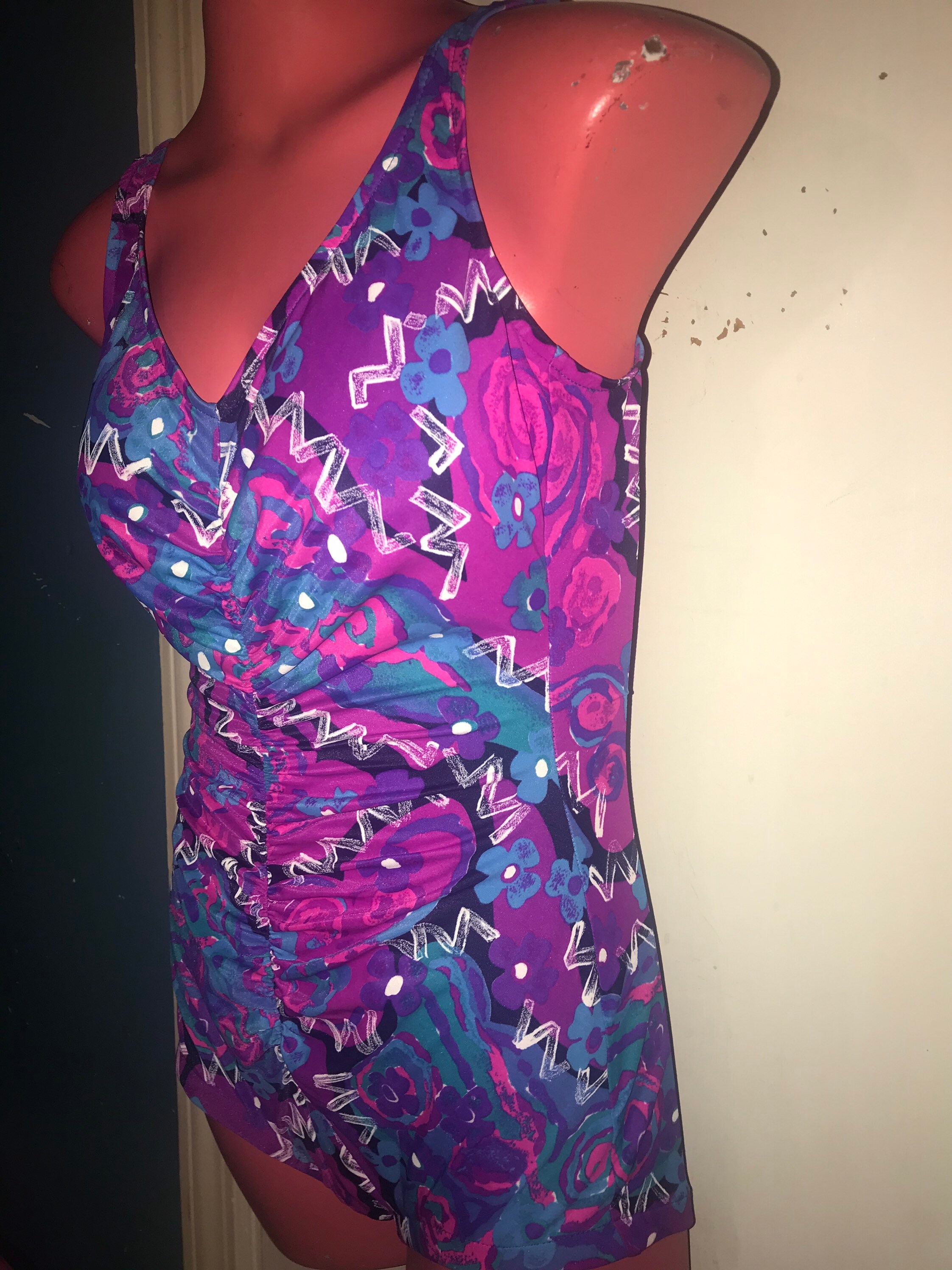 Vintage 1980 S Swimsuit Vintage Ruched Colorful Abstract Swimsuit Bathing Suit 1980 S Bathing Suit Vintage 1980 S Swimsuit Vintage Ruched Colorful Abstract Swimsuit Bathing Suit 1980 S Bathing Suit