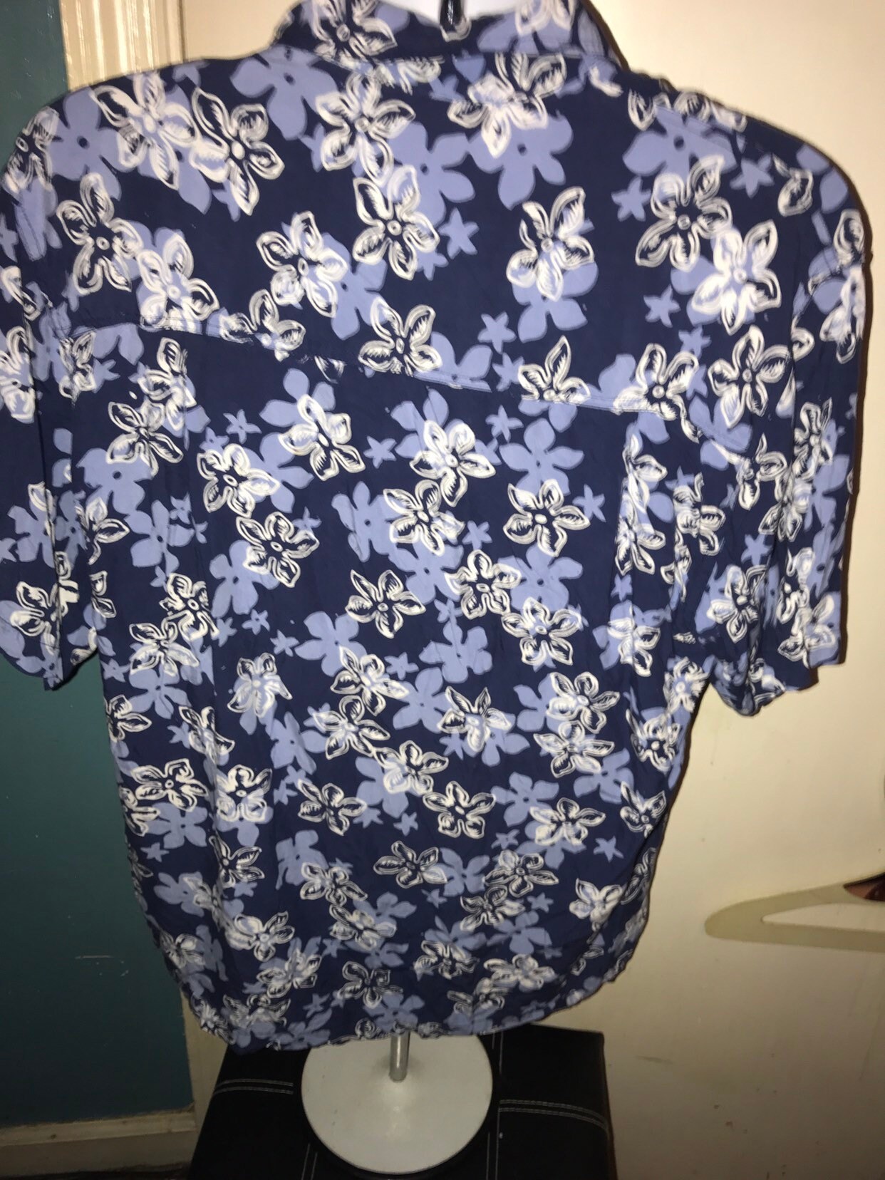 Vintage Blue Ginger Hawaiian Shirt. Men's Hawaiian Shirt. Blue Hawaiian ...