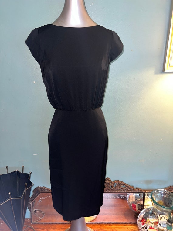 Vintage1940’s Black Crepe Dress. Little Black Dre… - image 4