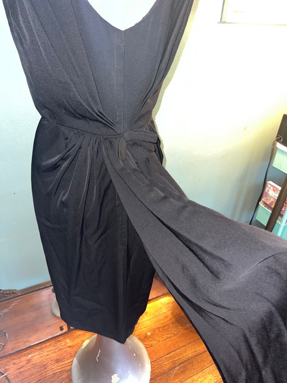 Vintage1940’s Black Crepe Dress. Little Black Dre… - image 8