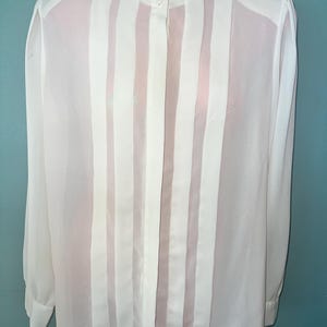 Vintage White Sheer Shirt - Etsy