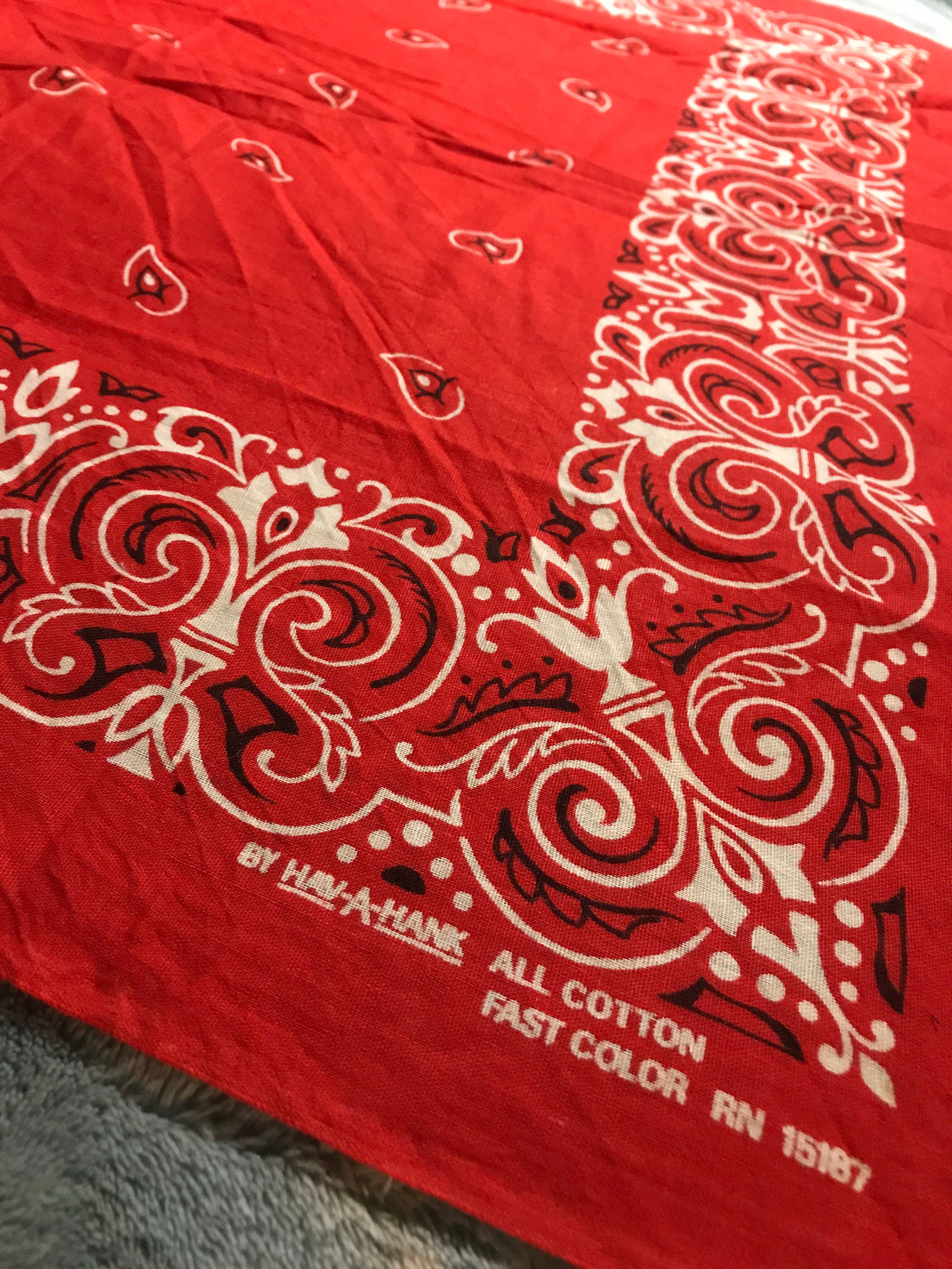 Vintage Red Bandana Red Bandana Vintage Hav A Hank Bandana 80s Red Bandana All Cotton Fast Color Bandana