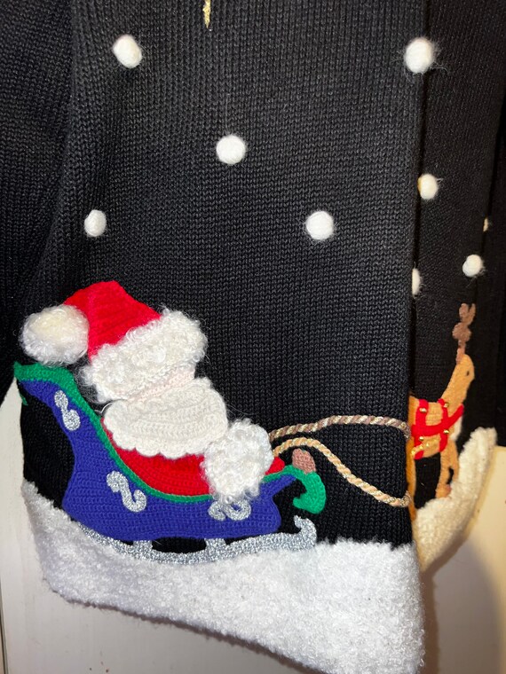 Ugly Christmas Sweater. Vintage Ugly Santa Claus … - image 5