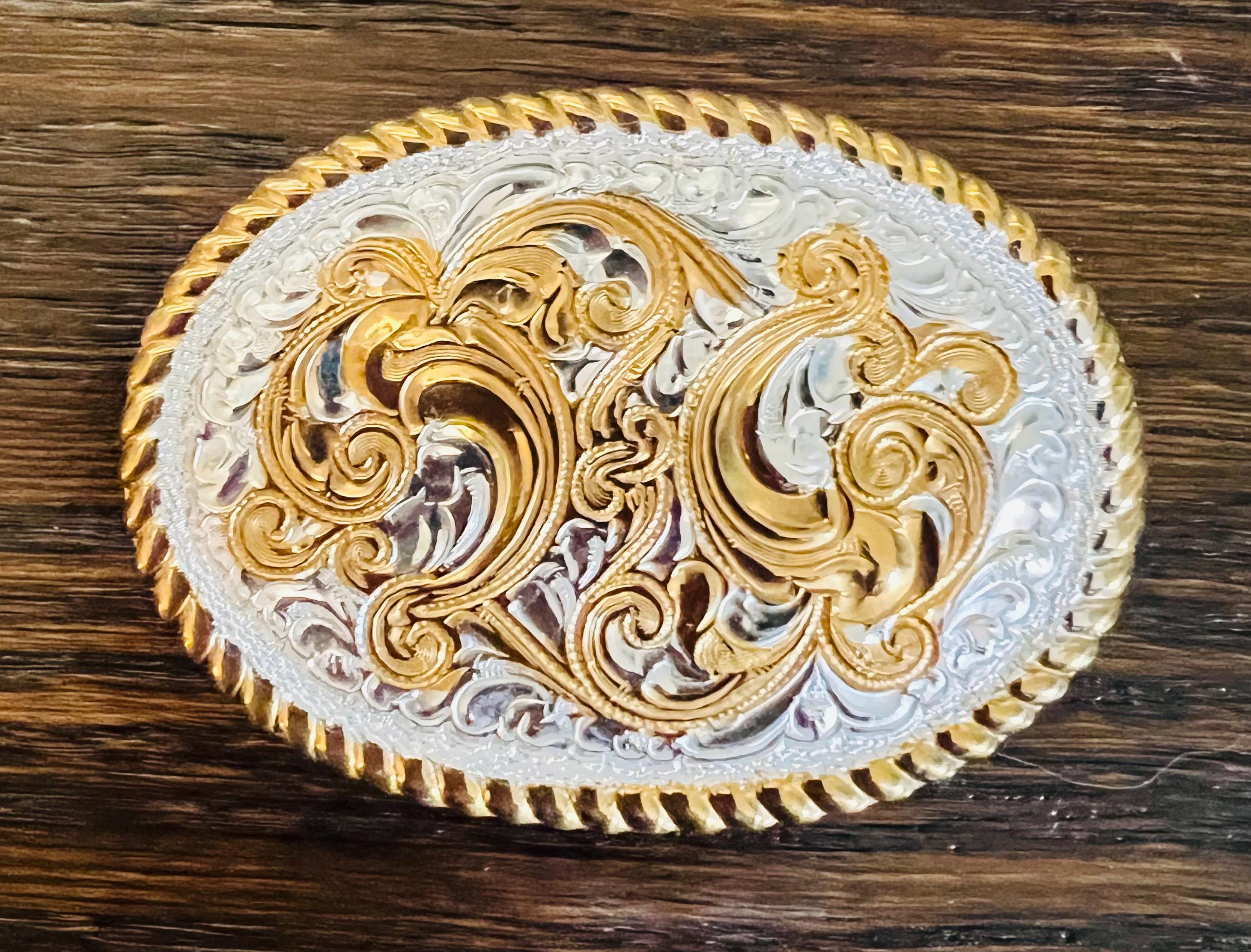 その他 Crummine 50 Years Anniversary Belt Buckl Crumrine Western Mens Belt Buckle Ribbons Rodeo Silver