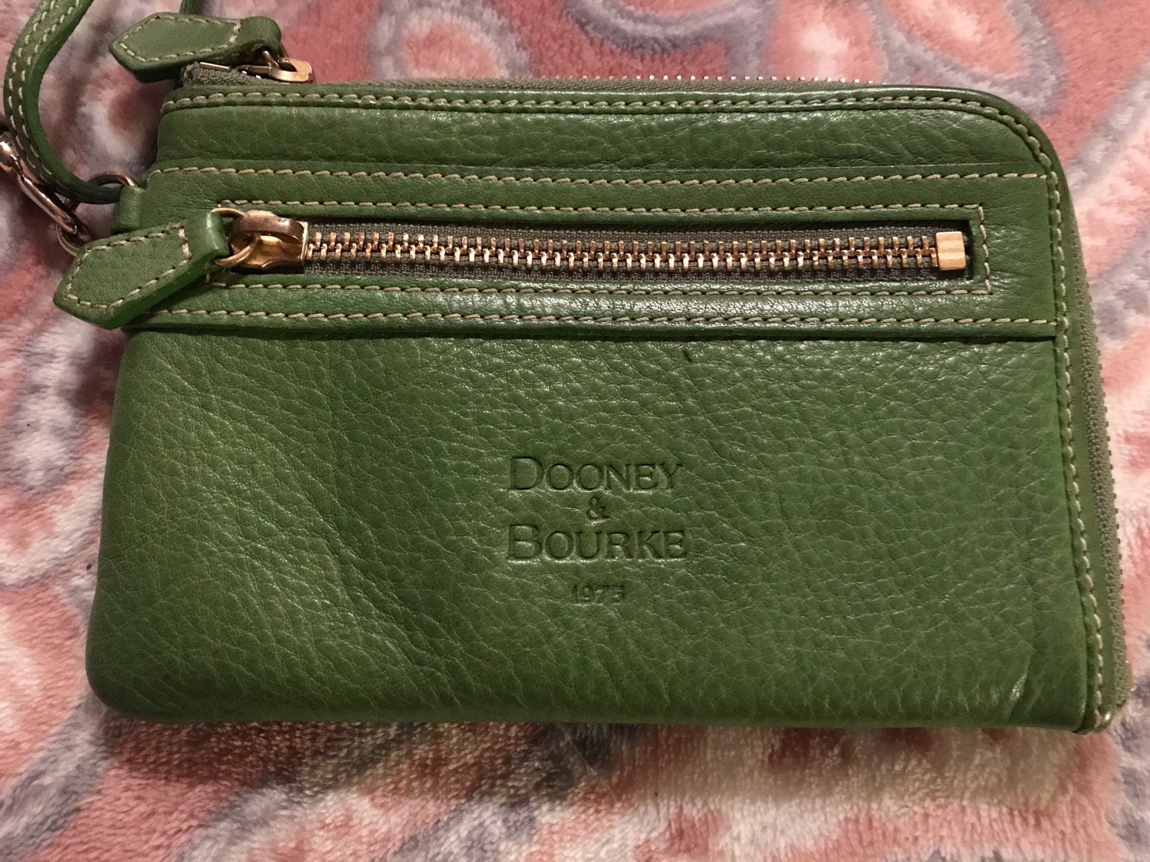 Dooney and Bourke Purse Wristlet Wallet.Vintage Green Dooney and Bourke