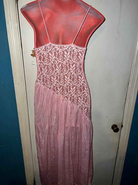 Vintage Pink Nightgown. Pink Nightgown. Pink and … - image 8