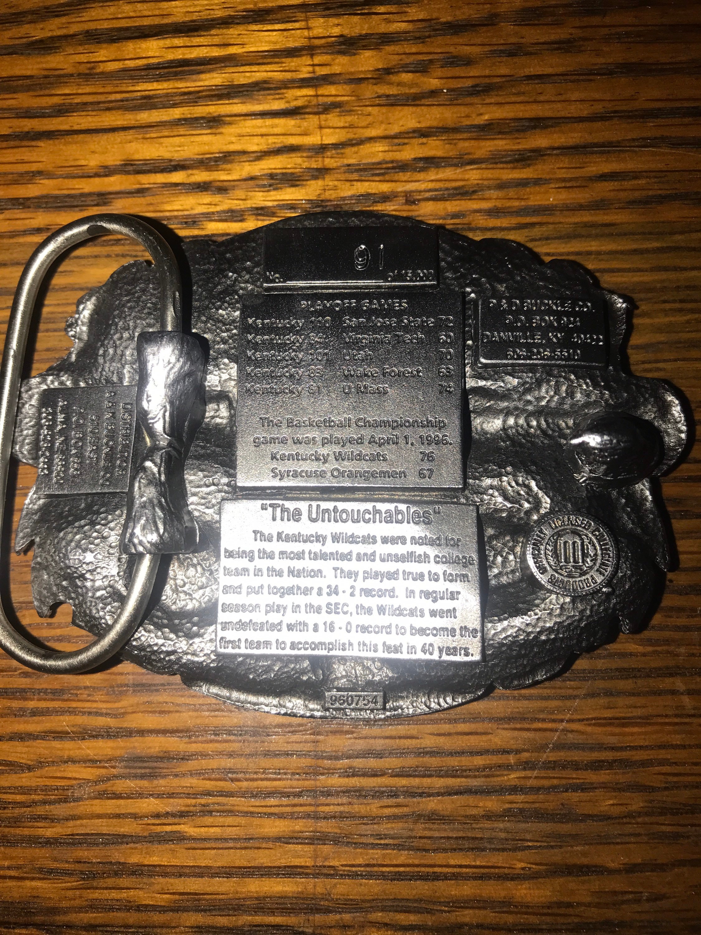 Vintage UK Kentucky Wildcats Belt Buckle. Kentucky Wildcats Basketball