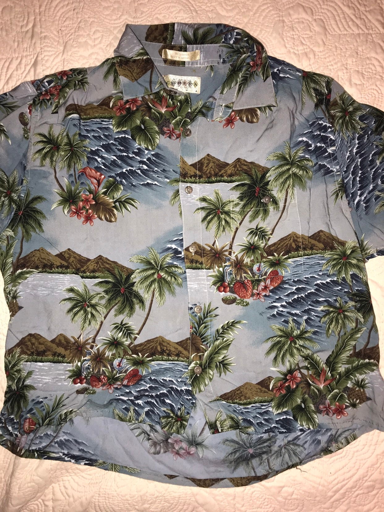 Hawaiian Shirt. Vintage Hawaiian Shirt. Women's Hawaiian Shirt ...