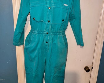 Vintage Dreams Coveralls. 1980’s Turquoise Coveralls. Awesome Coveralls. Size S/M. The Best Coveralls To Wear Hiking With Friends