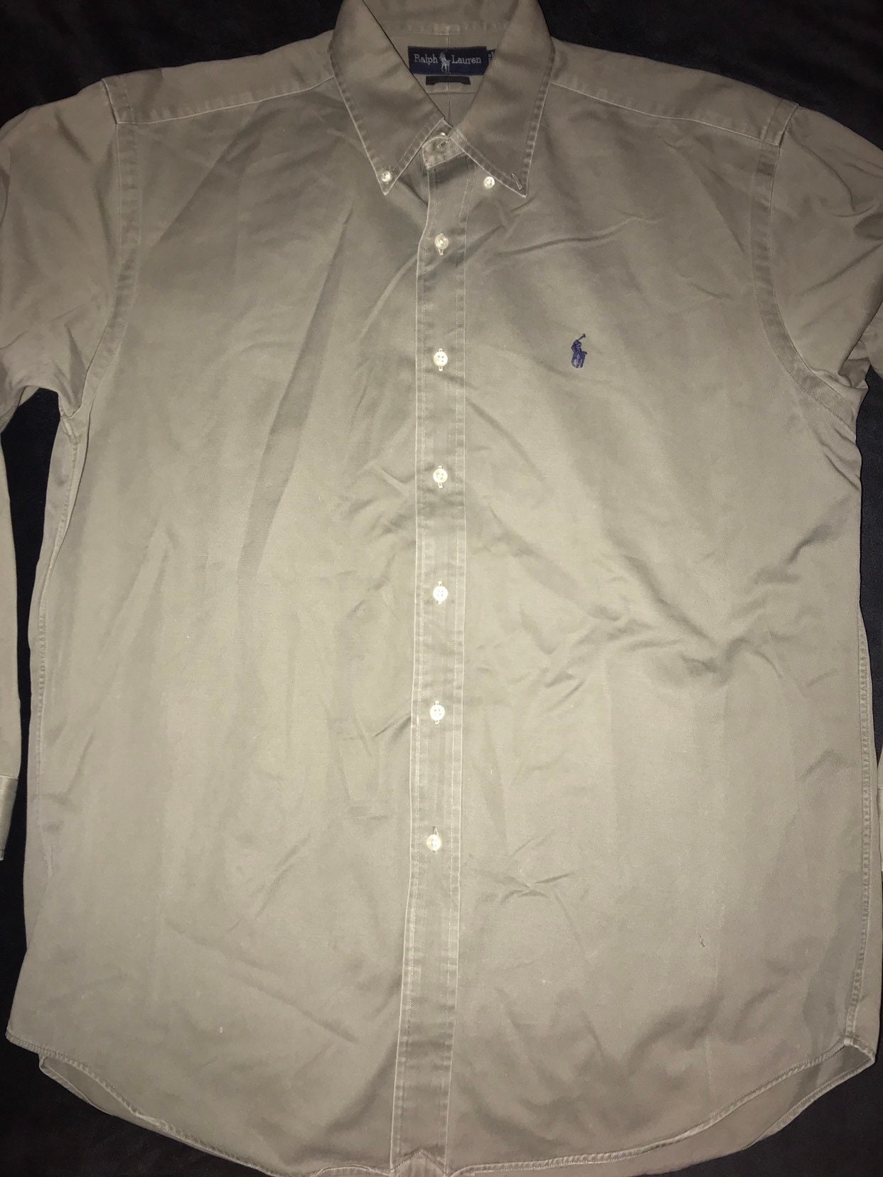 Vintage Ralph Lauren Button Down Shirt. Gray Blake Ralph Lauren Shirt ...