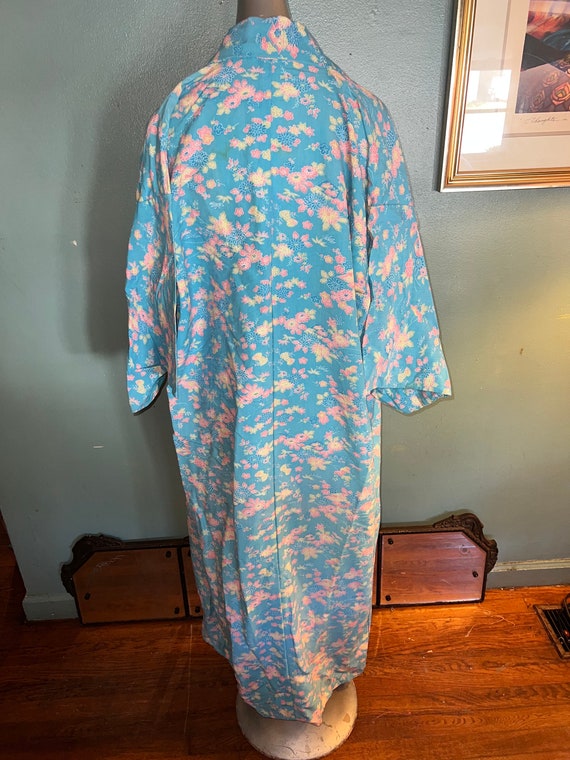 Vintage Blue Floral Kimono. Kimono Robe, For… Gem