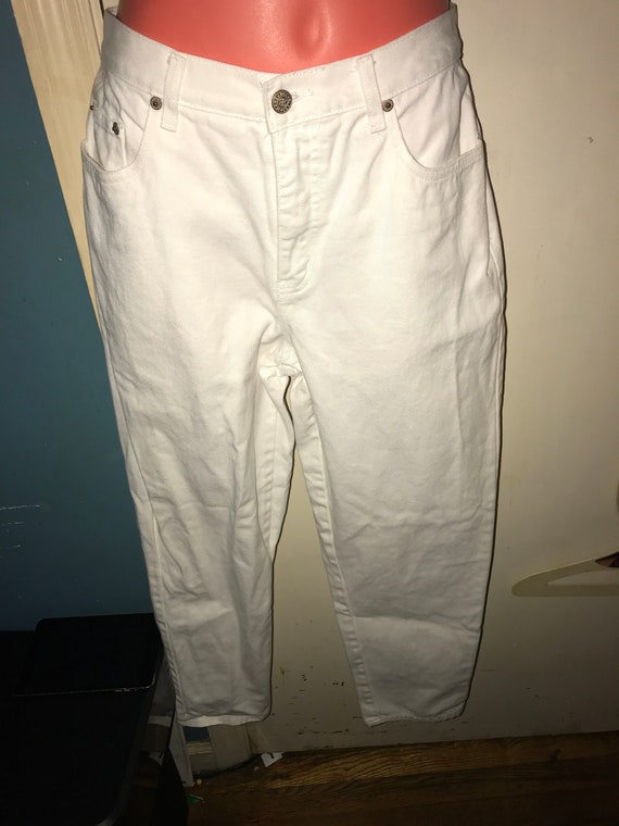 Vintage 90's White Jeans. White Bill Blass Jeans. 