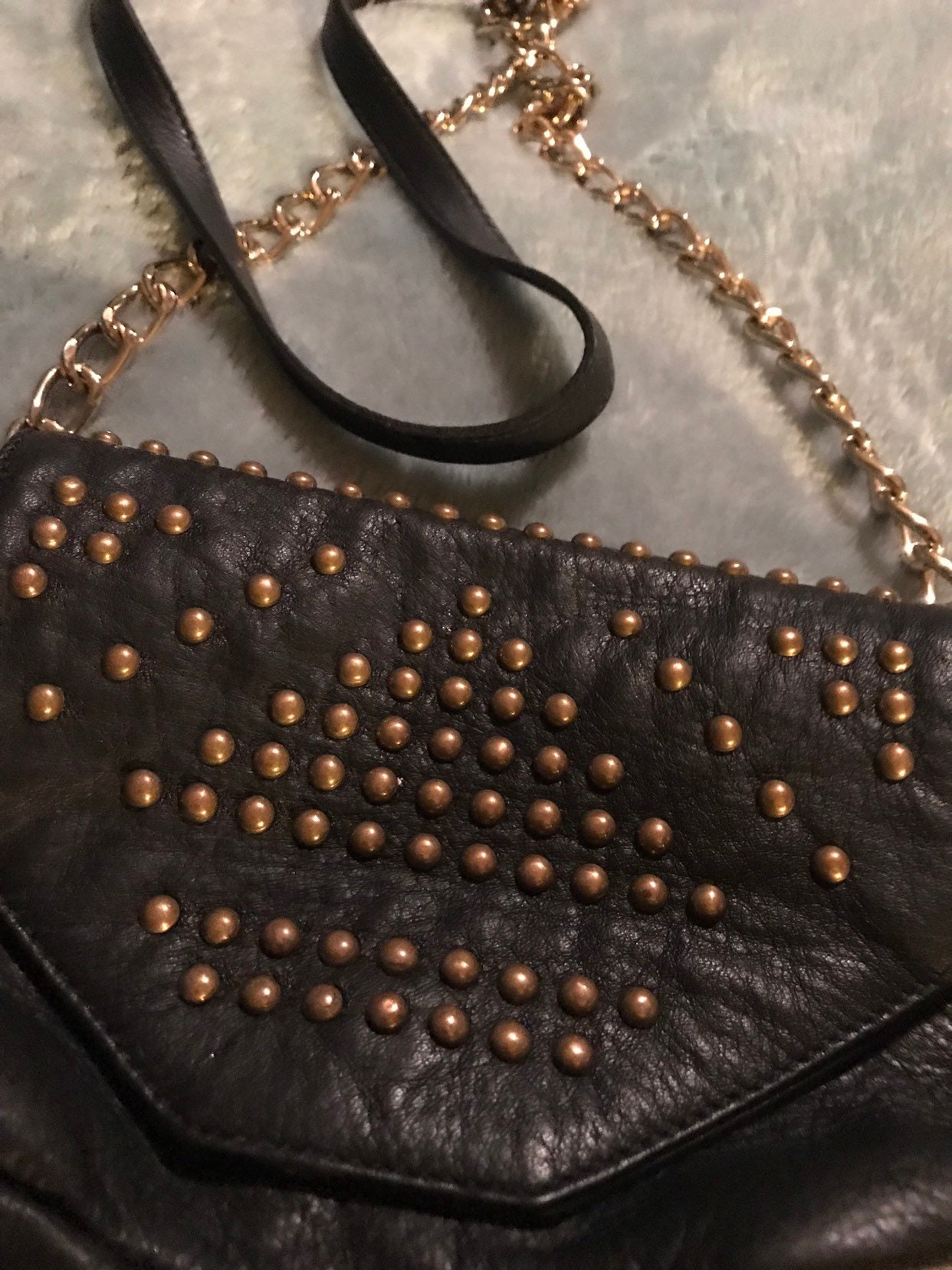 Vintage Pietro Alessandro Purse. Black and Gold Chain Purse. Blingy ...