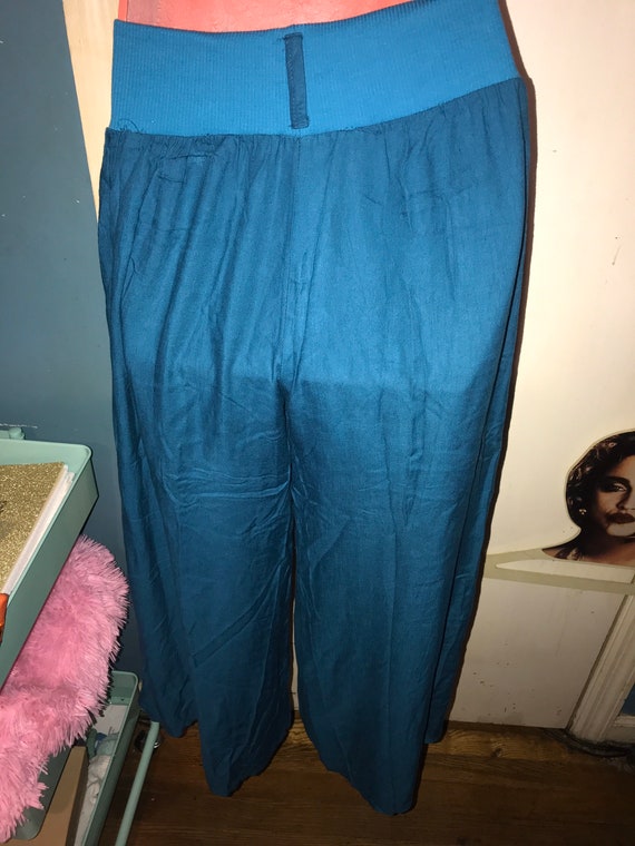 Vintage Blue Wide Leg Pants. Blue Wide Leg Pants.… - image 5