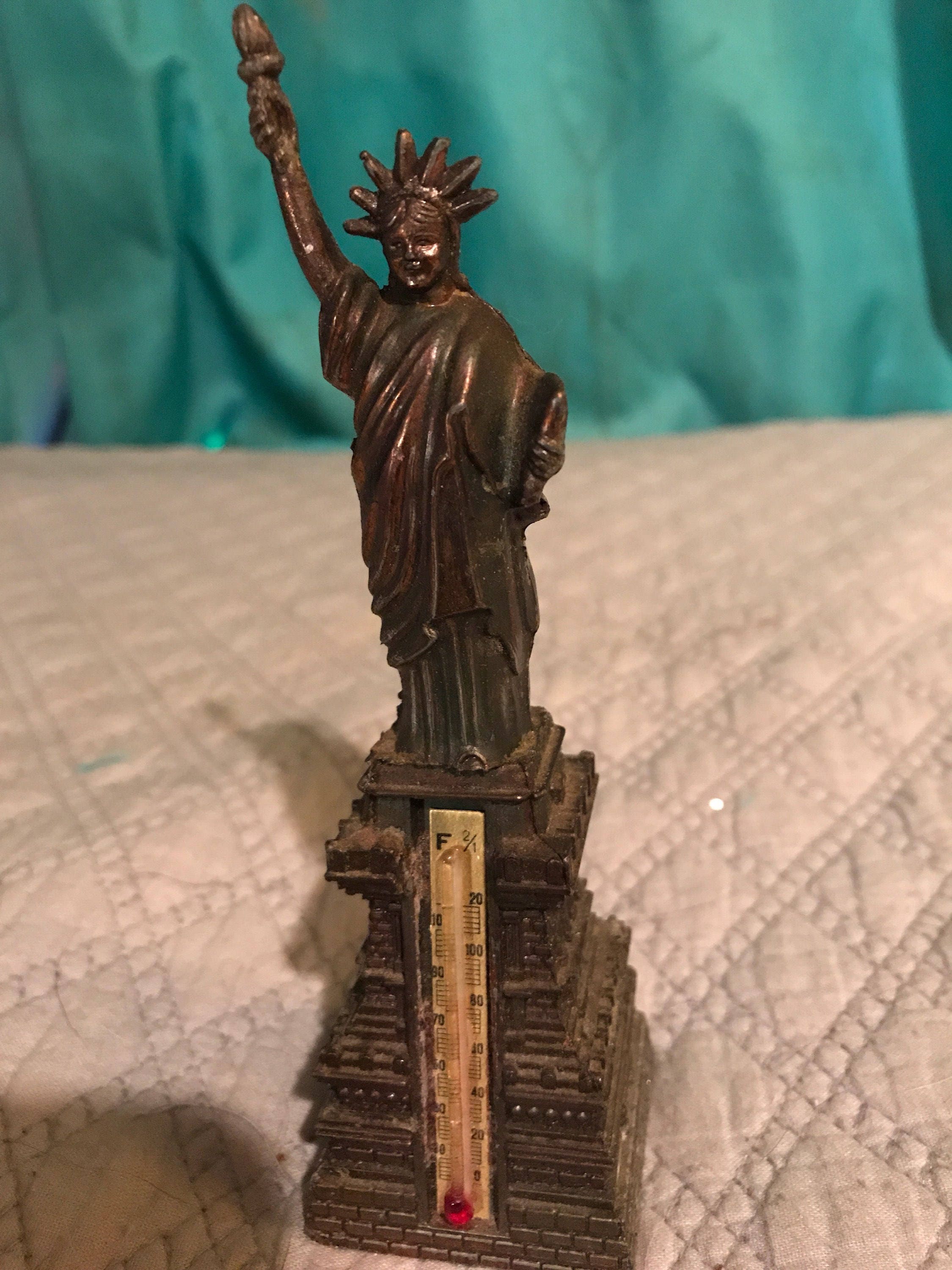Vintage Copper Statue of Liberty Souvenir. Small Statue of Liberty