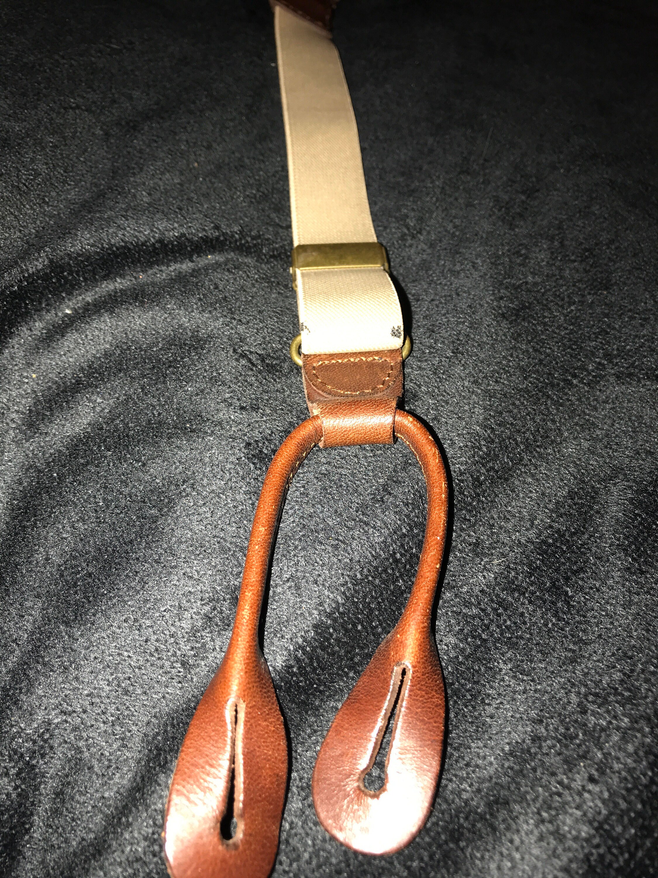 Vintage Braided Leather Suspenders. Leather Suspenders. Mens Suspenders
