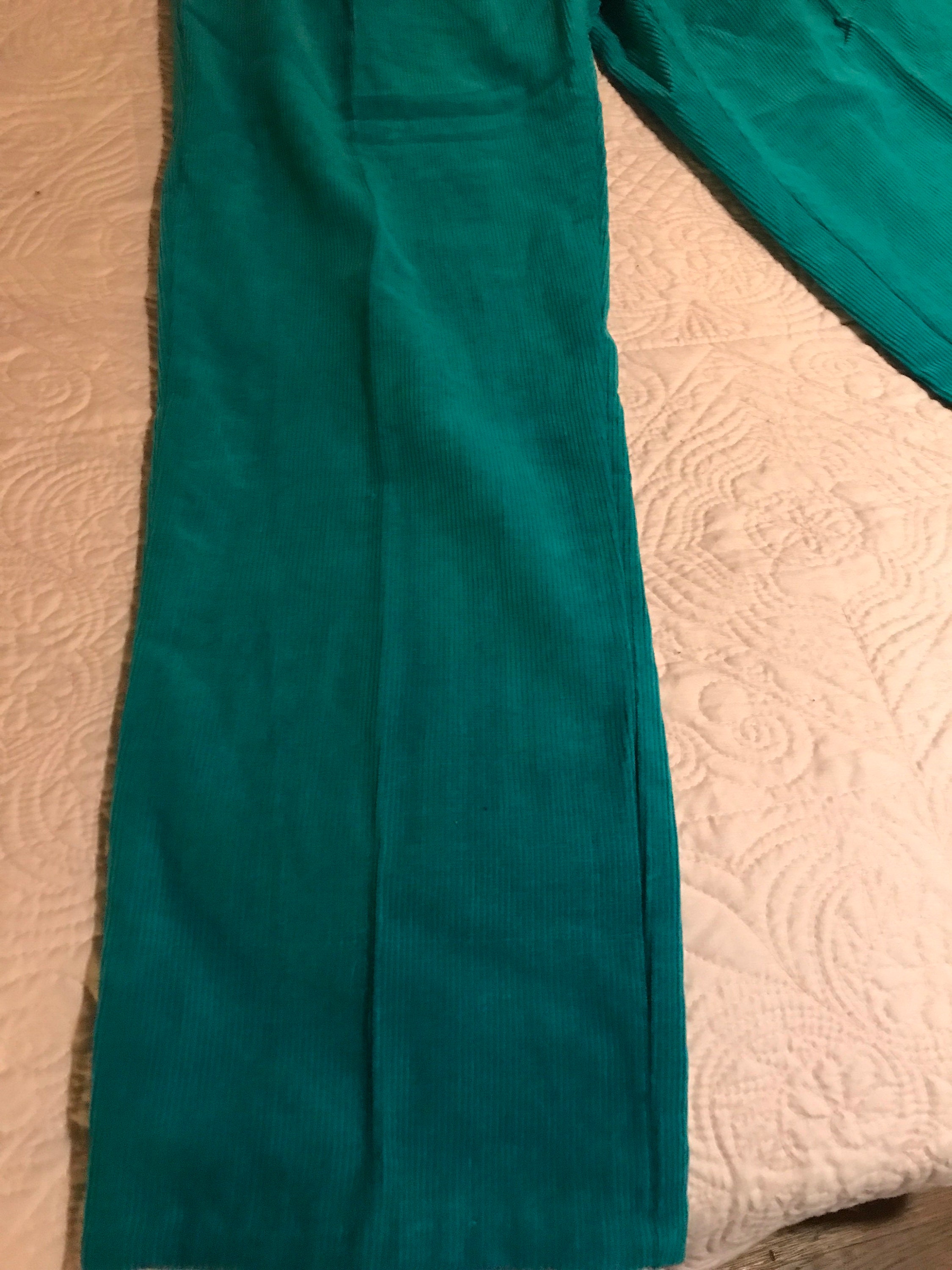 Vintage Corduroy Pants. Turquoise Corduroy Pants. 1980s Turquoise Pants ...