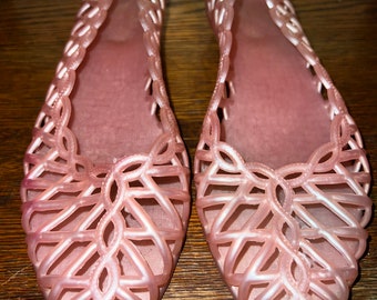 pink jelly flats