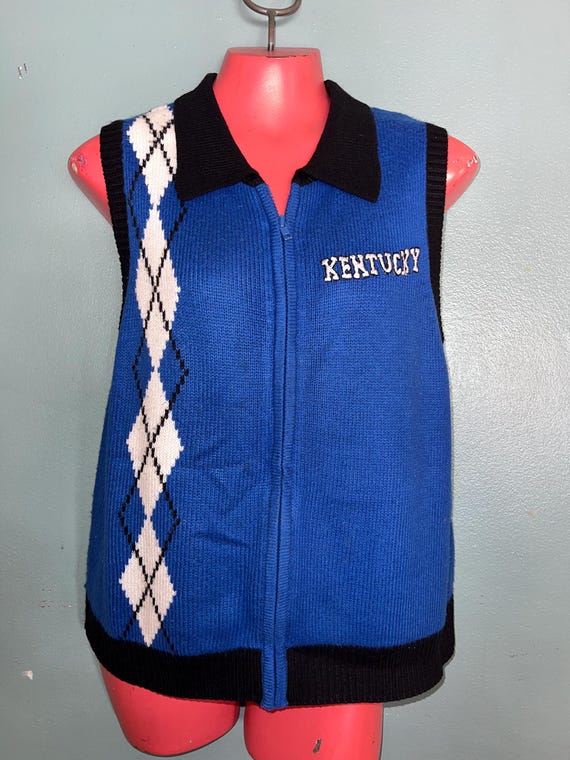 Vintage 2000s University of Kentucky Wildcat Sweater Vest, Size Small