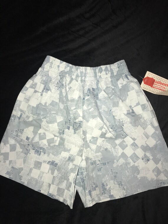Vintage 80's Streetwear NWT Shorts. Blue and Whit… - image 5